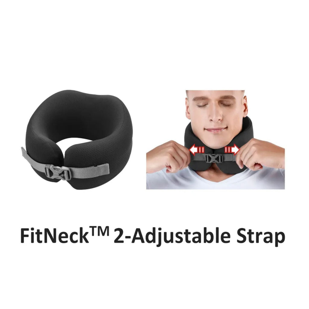 Easynap Foldable Pocket Travel Neck Pillow With Pouch Medium - Pewter Gray