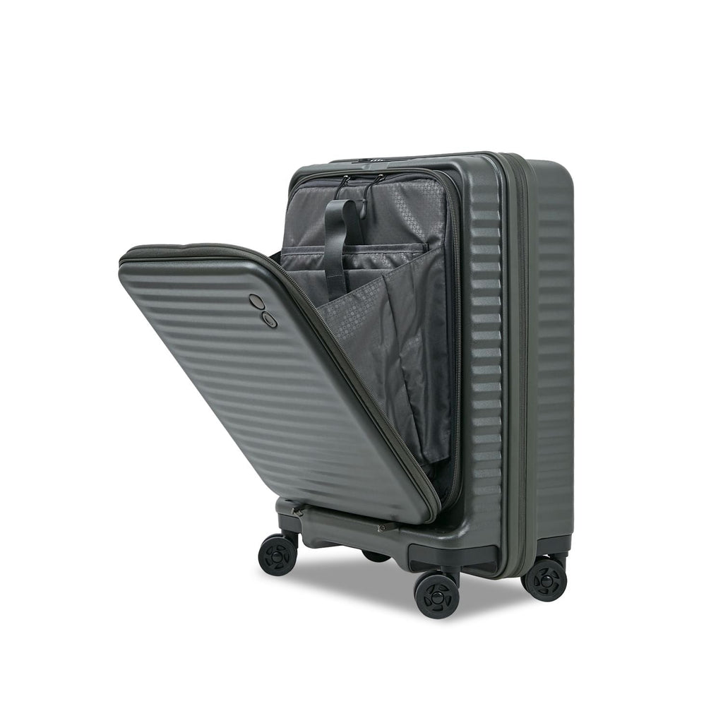 Echolac Celestra 28" Large Upright Luggage With Front Access Opening (Olive Green)