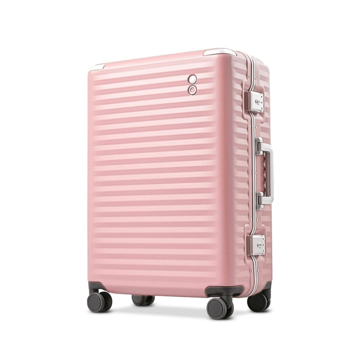 Echolac Celestra Aluminium Frame 24" Medium Luggage with Silent Spinner Wheels (Pink)