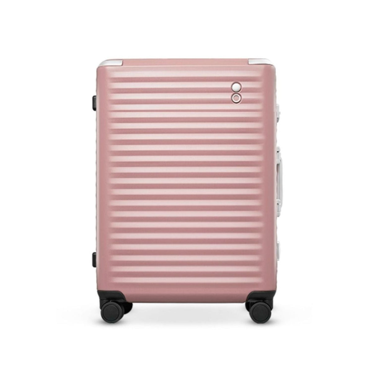 Echolac Celestra Aluminium Frame 24" Medium Luggage with Silent Spinner Wheels (Pink)
