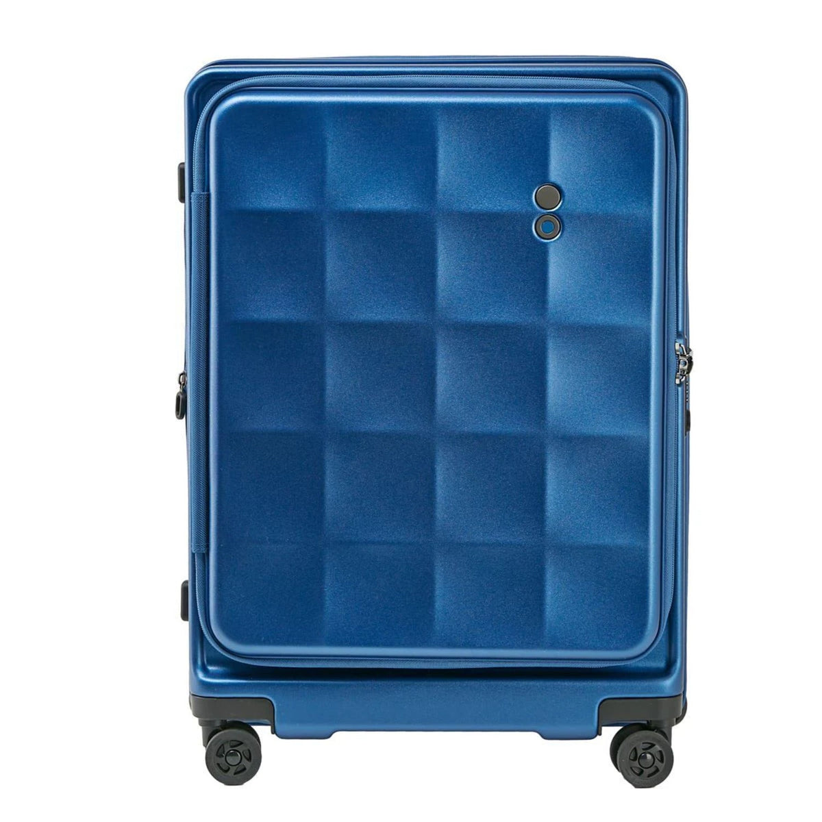 Echolac Square FX 24" Carry On Expandable Luggage With Front Access Opening (Blue)