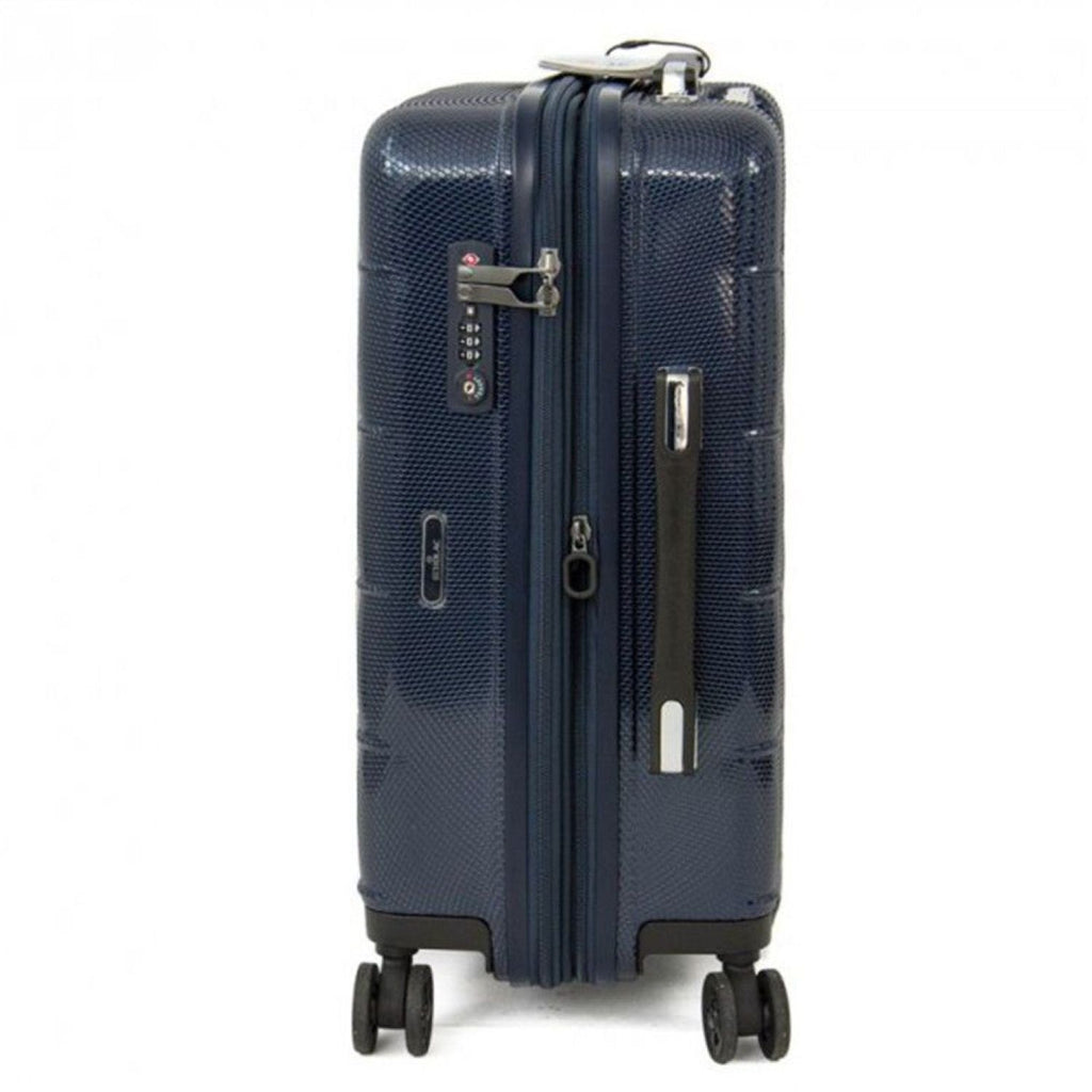 Echolac Square Pro 20" Upright Carry On Luggage with Super Silent Spinner Wheels - Navy