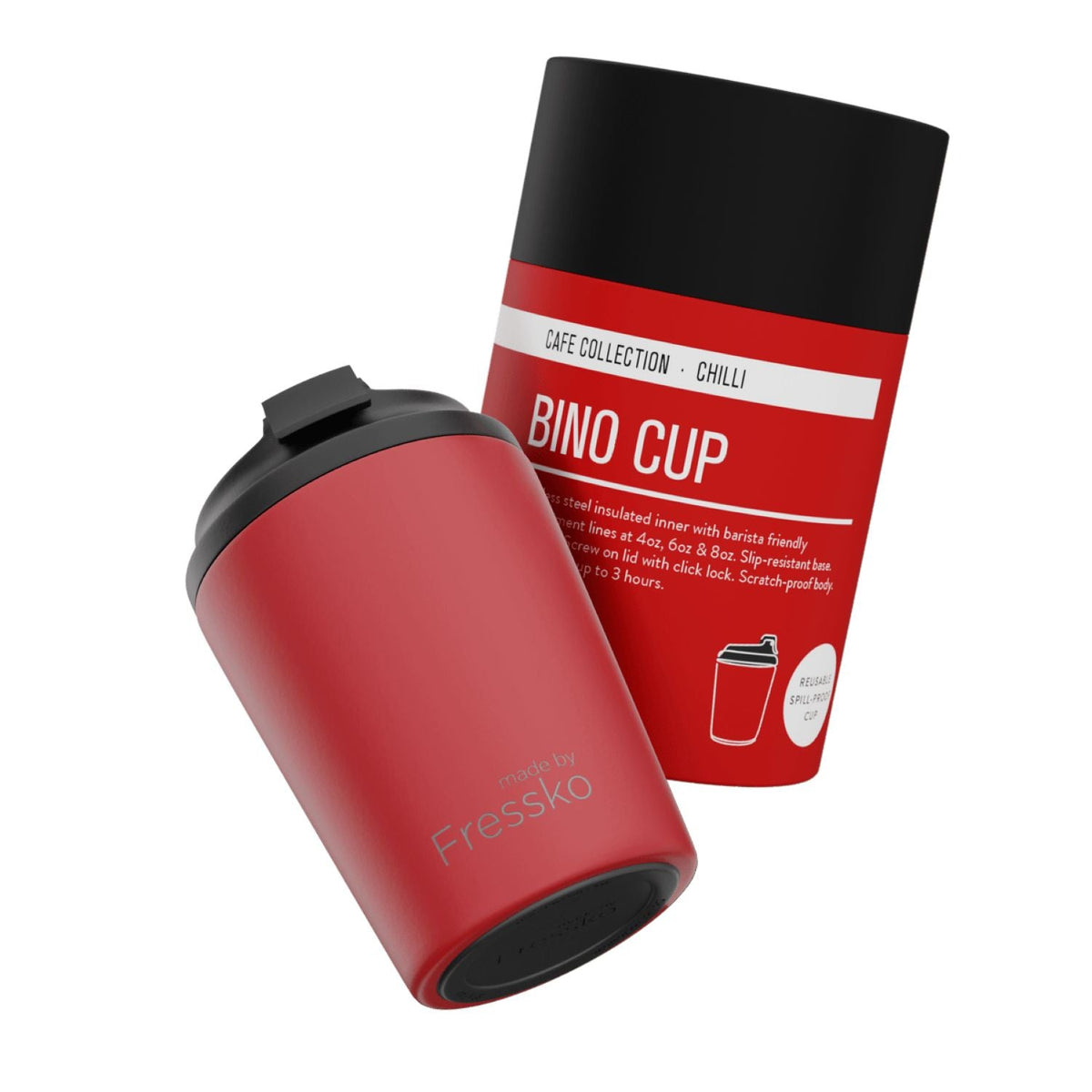 Made By Fressko Bino 8oz Insulated Stainless Steel Cup - Chilli