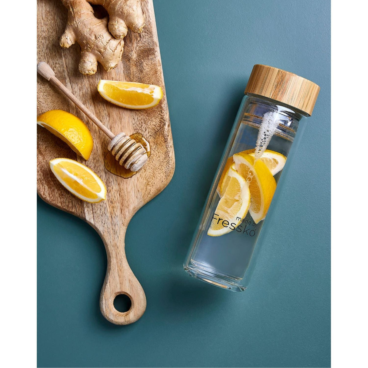 Made By Fressko Lift 16oz Infuser Glass Flask - Clear