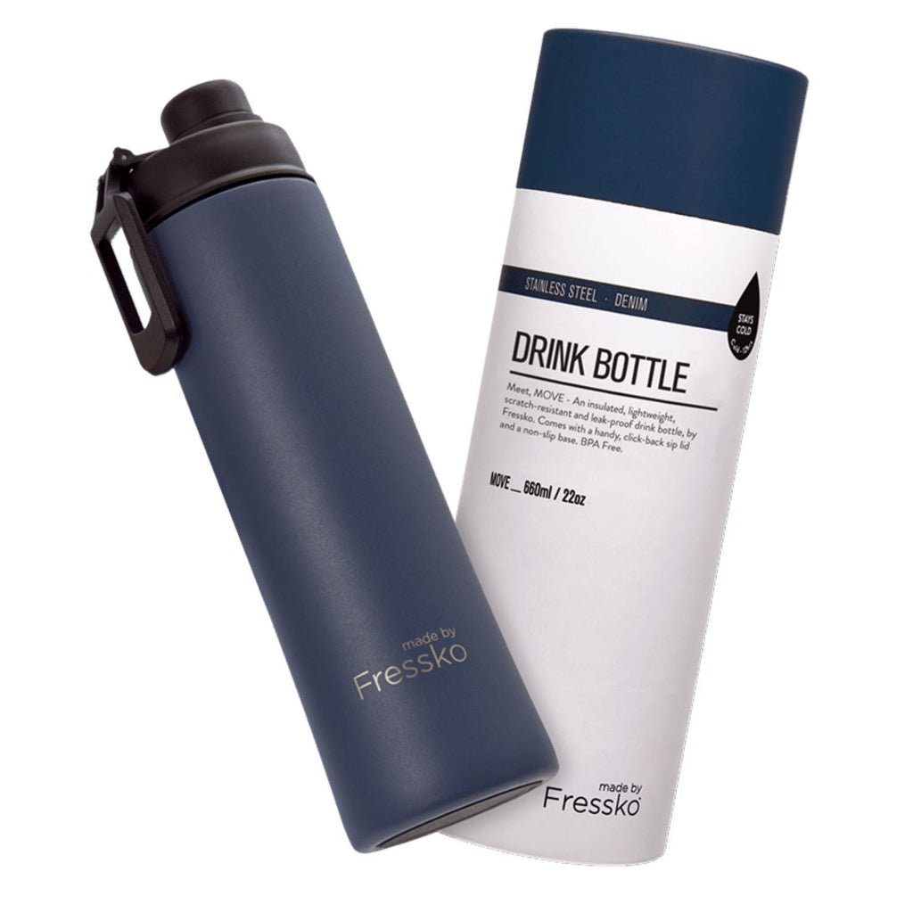 Made By Fressko Move 22oz Insulated Stainless Steel Drink Bottle - Denim