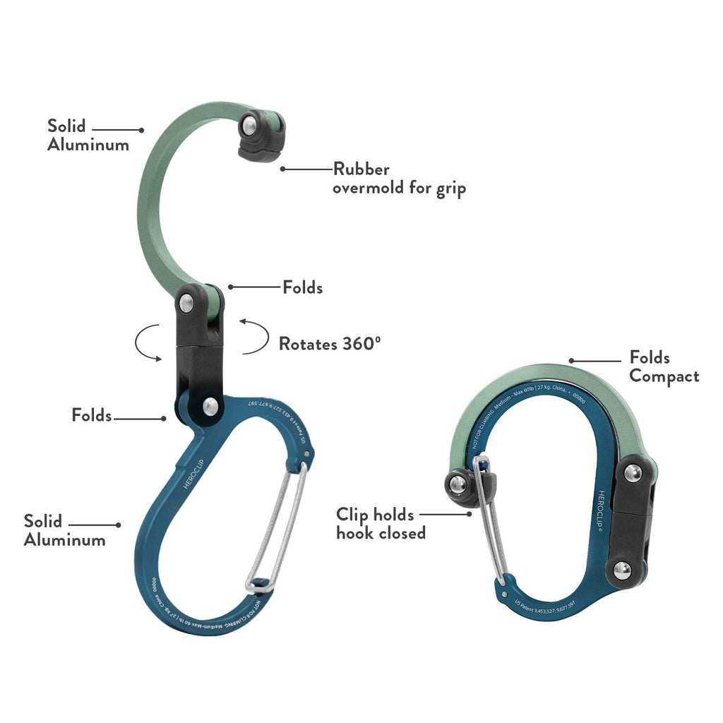 Heroclip Carabiner Medium - Mint Teal