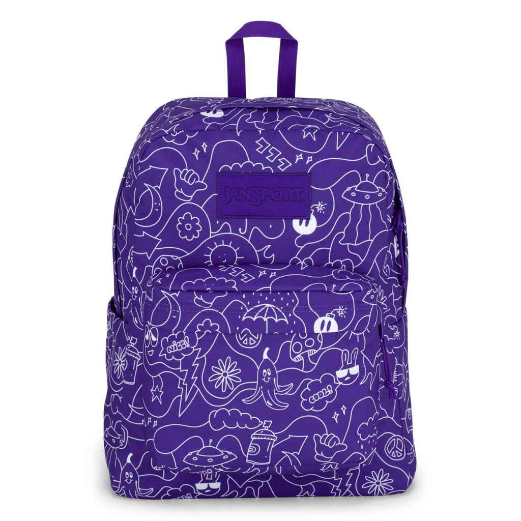 Jansport Superbreak Plus Backpack - Dub Doodle Purple