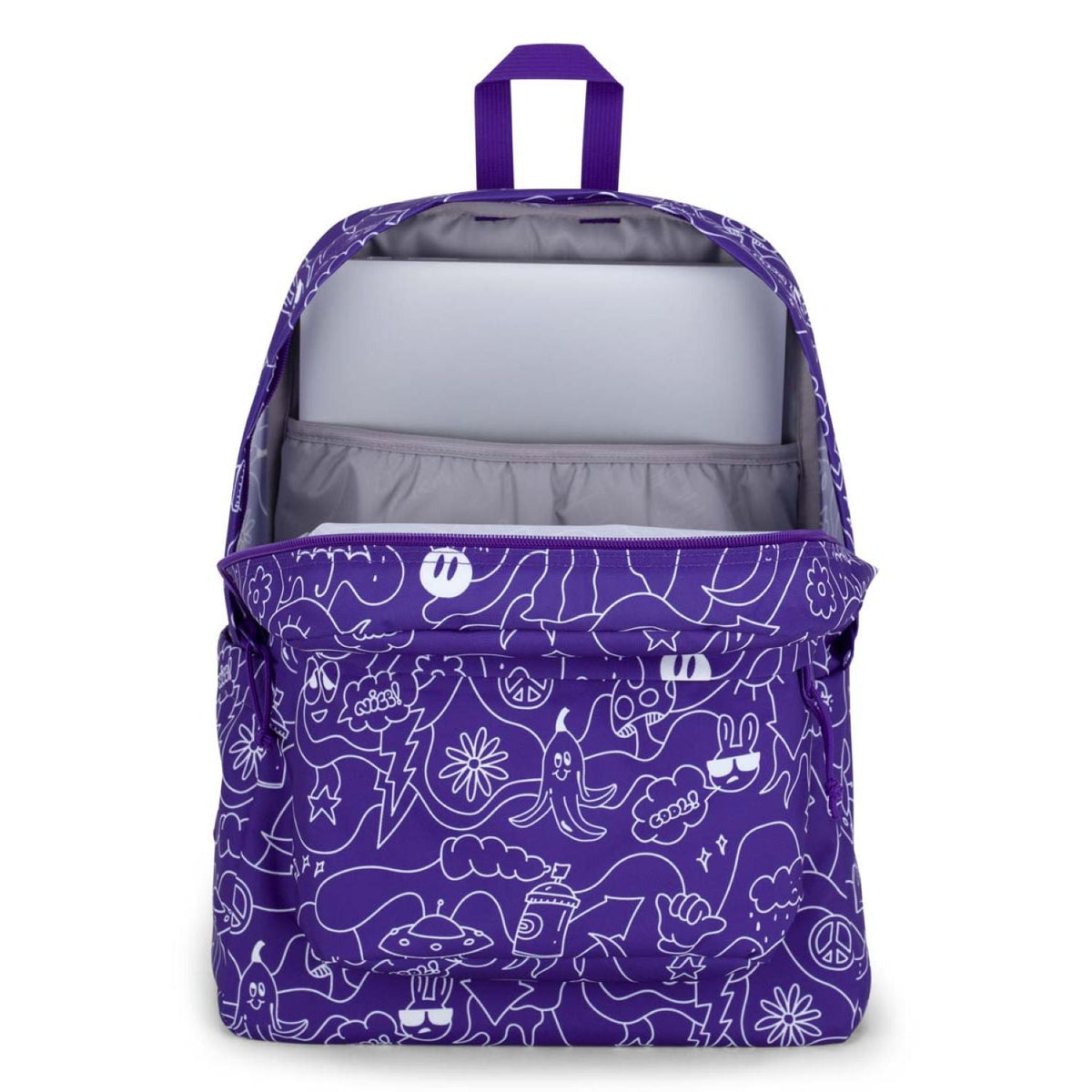 Jansport Superbreak Plus Backpack - Dub Doodle Purple