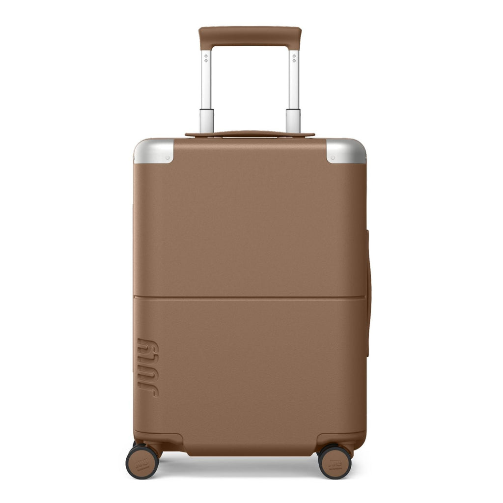 July Carry On Original Polycarbonate 21" Luggage With Power Bank & USB/USB-C Cable - Toffee