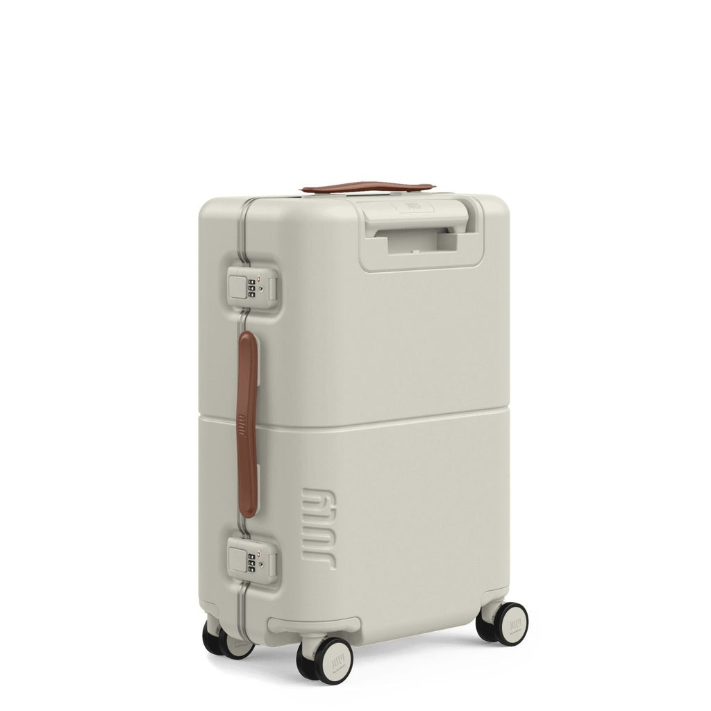 July Carry On Trunk Polycarbonate 21" Luggage With Fast Charge Usb-C  Cable - Cream