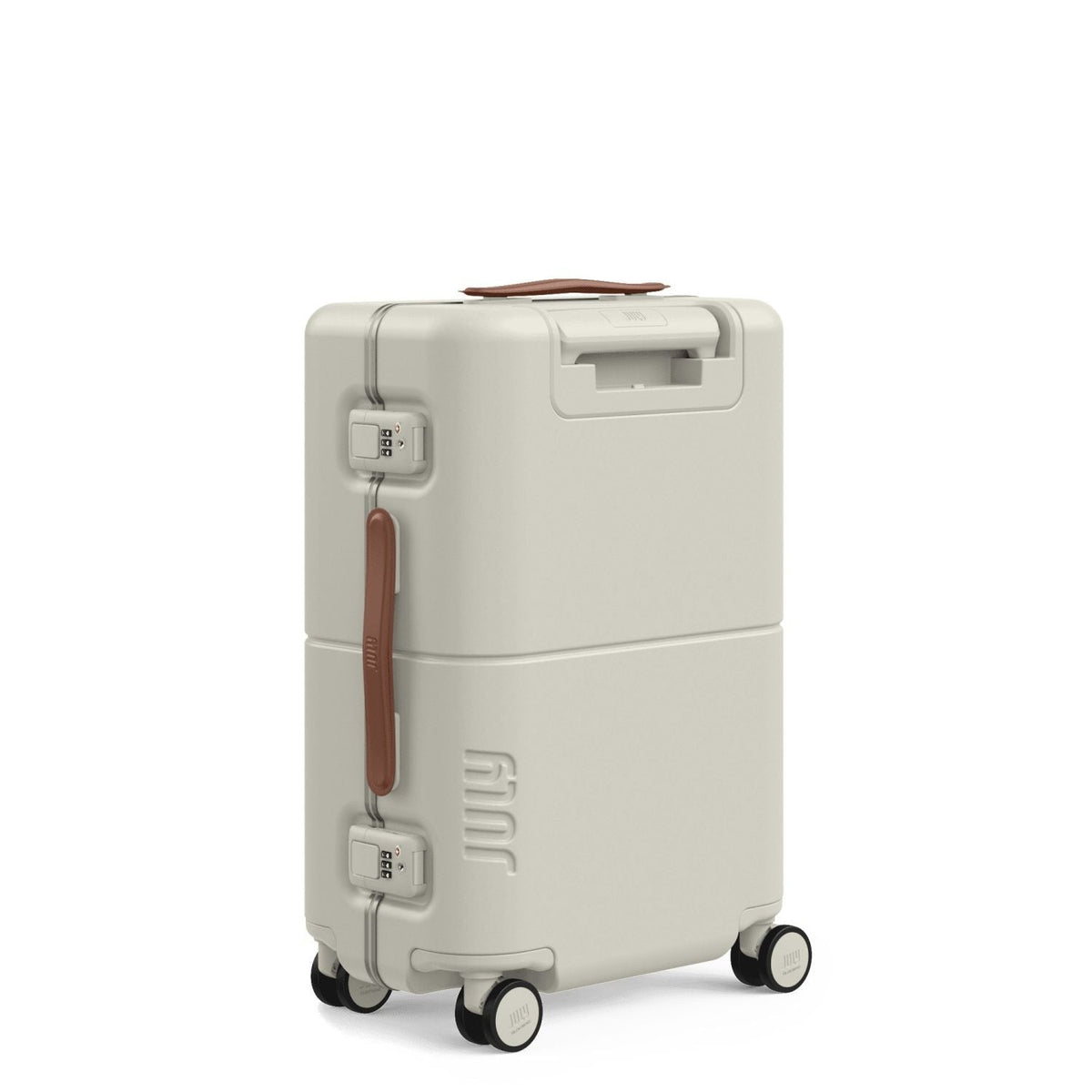 July Carry On Trunk Polycarbonate 21" Luggage With Fast Charge Usb-C  Cable - Cream