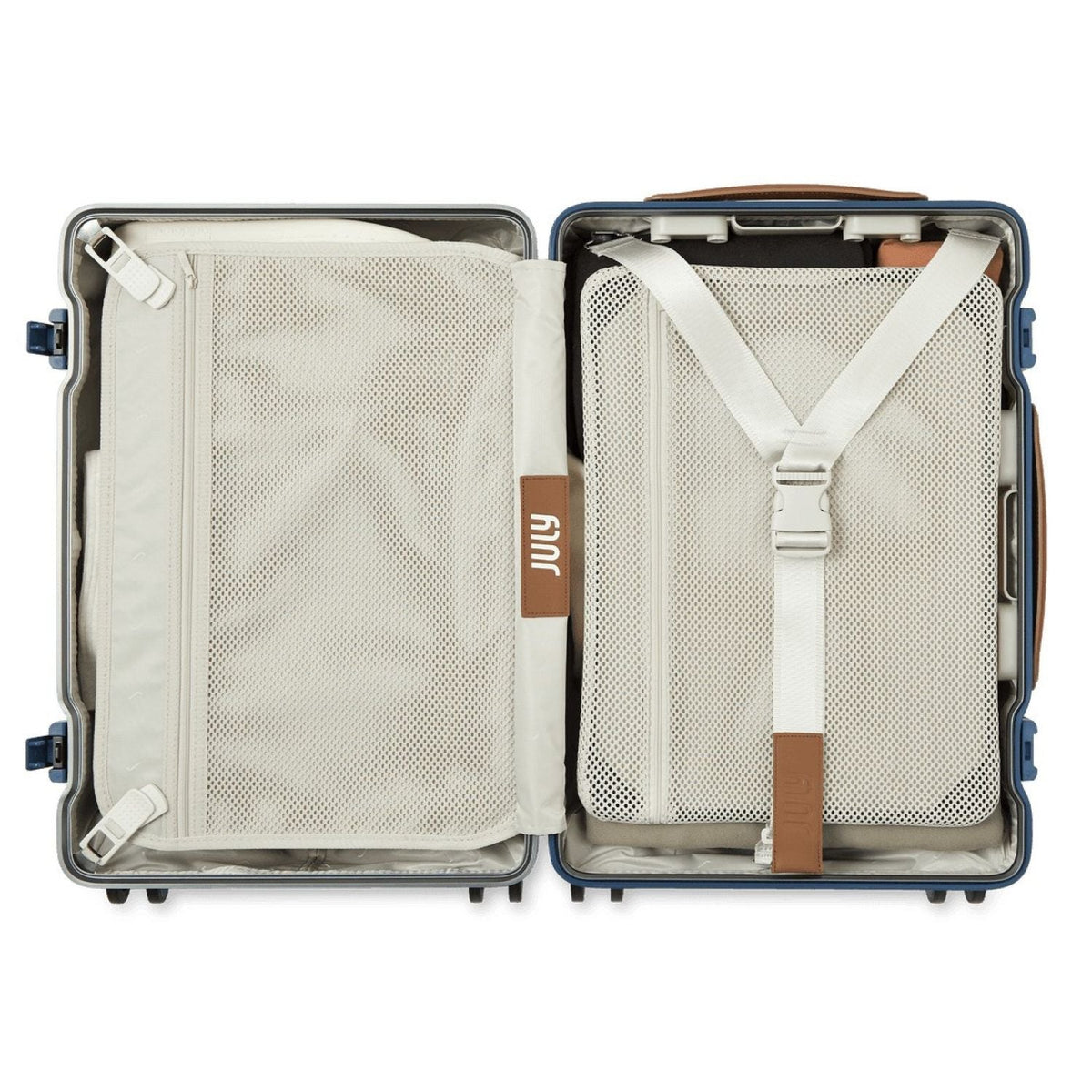 July Carry On Trunk Polycarbonate 21" Luggage With Fast Charge Usb-C Cable - French Blue