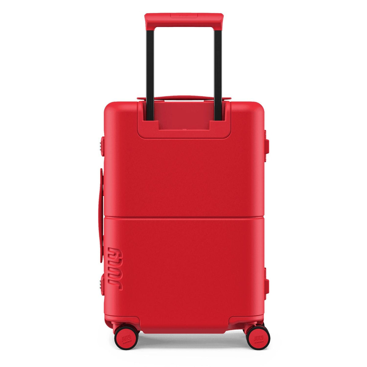 July Carry On Trunk Polycarbonate 21" Luggage With Fast Charge Usb-C Cable - Matte Red