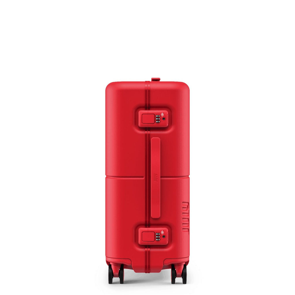 July Carry On Trunk Polycarbonate 21" Luggage With Fast Charge Usb-C Cable - Matte Red