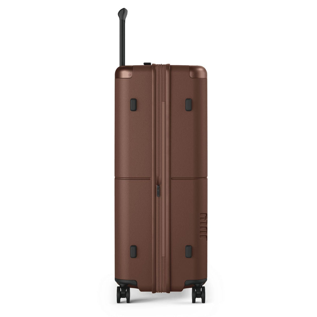 July Checked Plus Expandable Polycarbonate 28" Luggage - Dark Brown