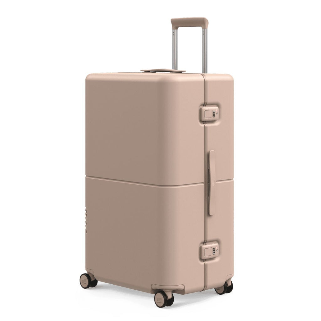 July Checked Plus Trunk Polycarbonate Frame 30" Luggage - Matte Light Sand