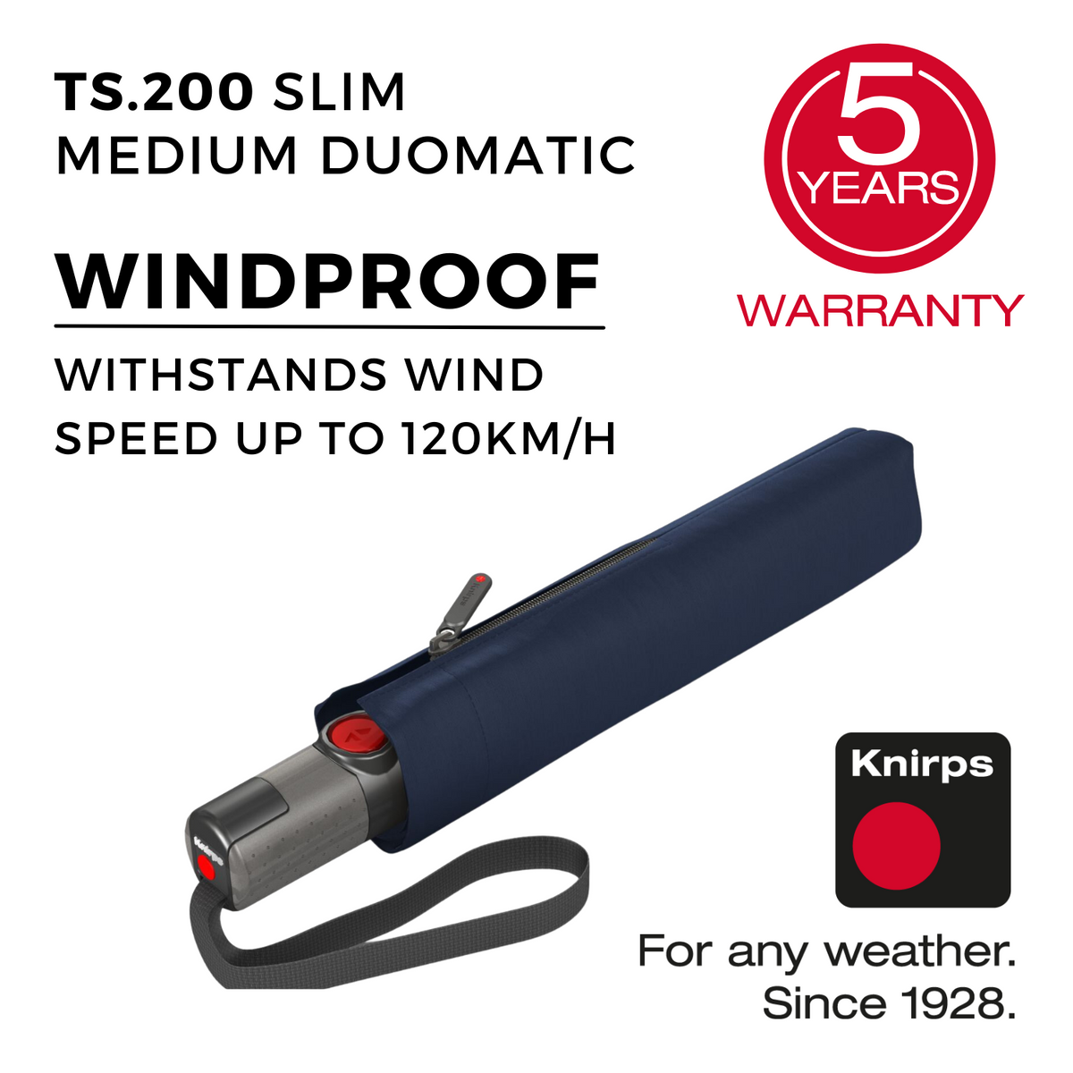 Knirps TS.200 Slim Medium Duomatic - Navy