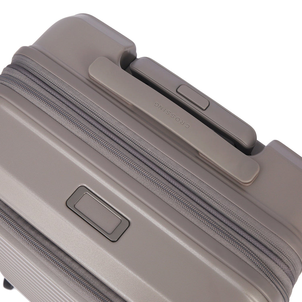 CROSSING INVI 20" Carry On Expandable Luggage With Front & Middle Access V3 - Latte