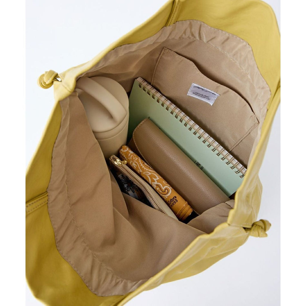 Legato Largo Washable Drawstring A4 Tote Bag (Mint Green)