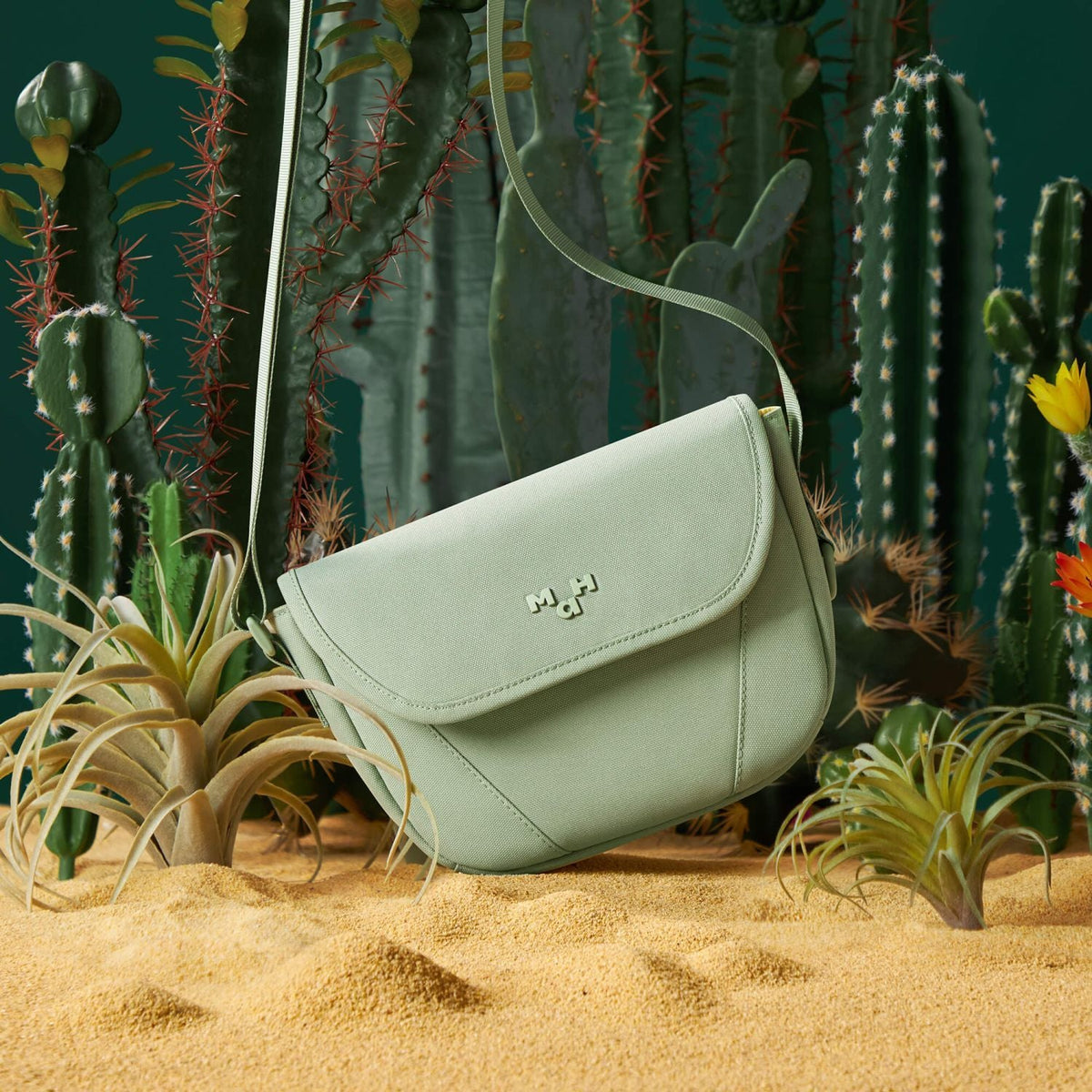 MAH Young Cross Shuttle Sling Bag - Cactus Green