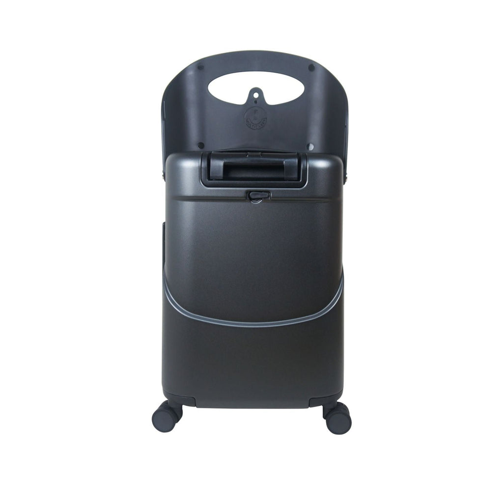 MiaMily Multicarry Carry On 18 Inch Luggage with Built-in Seat for Children (Midnight Black)