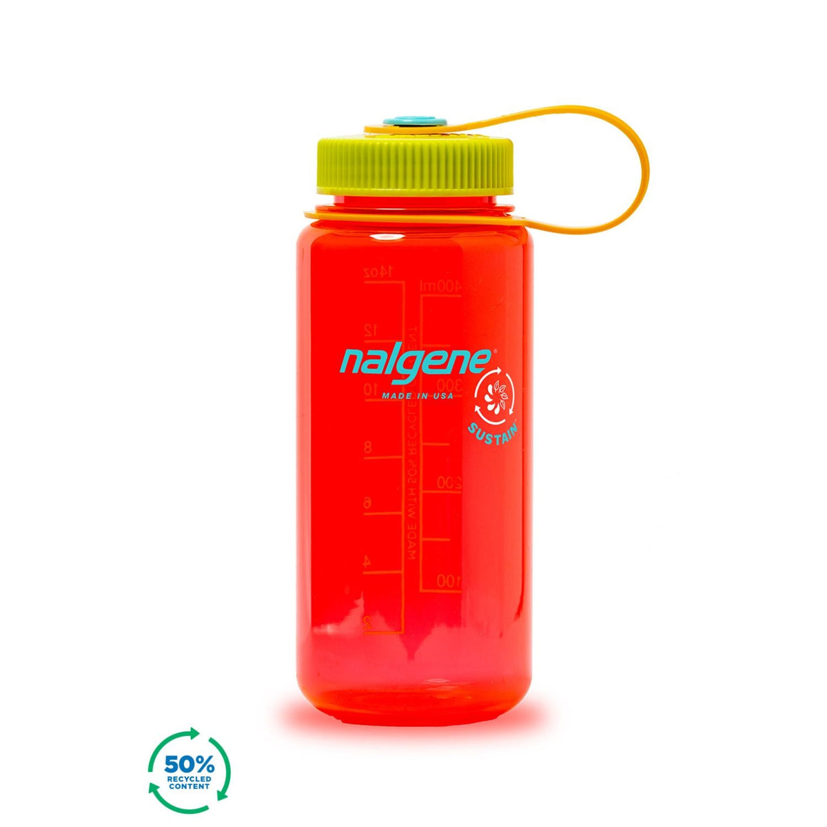 Nalgene 16oz Wide Mouth Sustain Water Bottle - Pomegranate