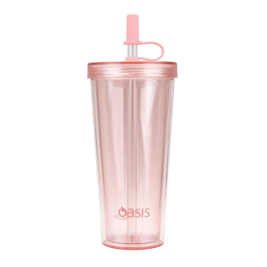 Oasis Insulated Smoothie Tumbler with Straw 520ML - Strawberry