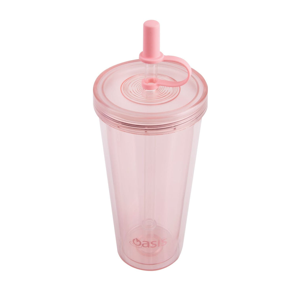 Oasis Insulated Smoothie Tumbler with Straw 520ML - Strawberry