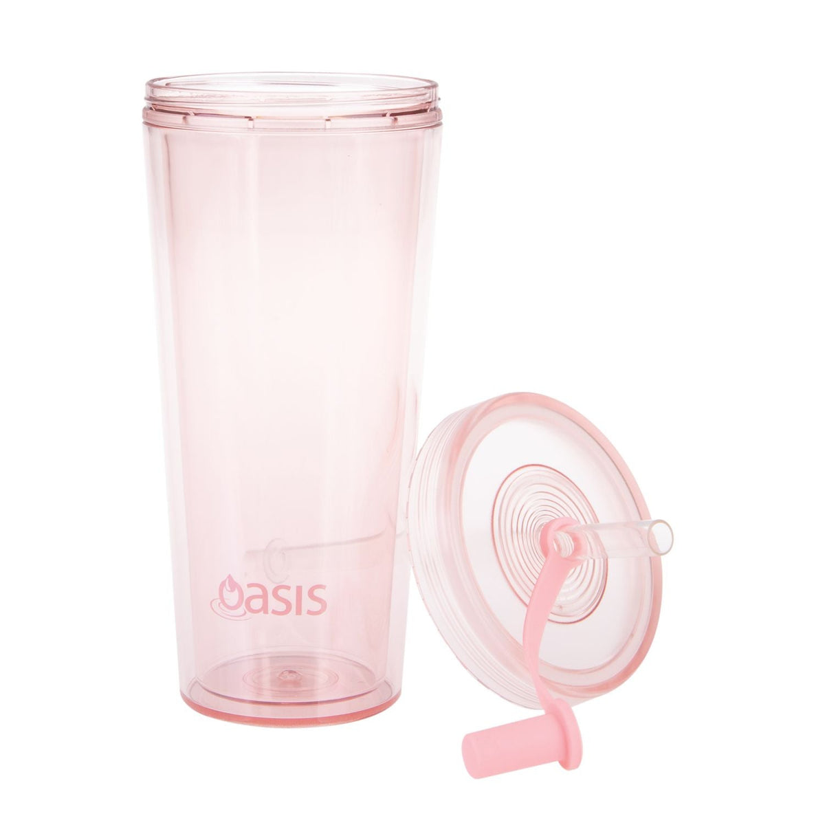 Oasis Insulated Smoothie Tumbler with Straw 520ML - Strawberry