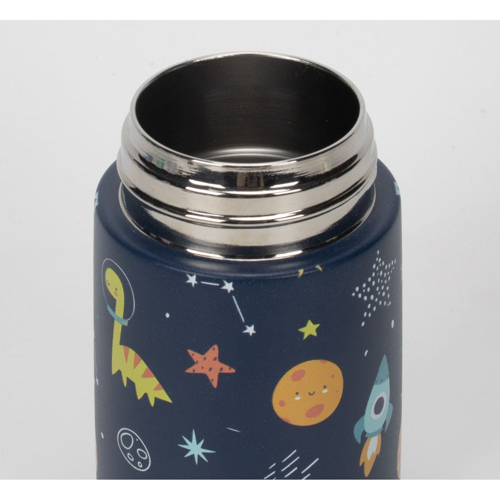 Oasis Kids Water Bottle with Sipper Silicone Straw 400ML - Cosmic Dinos