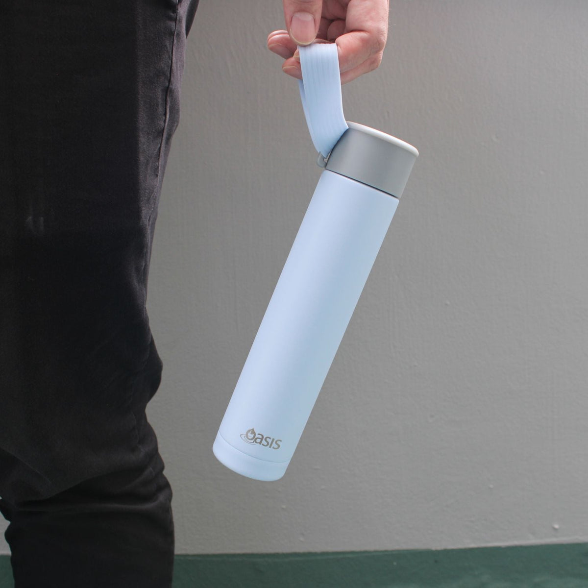Oasis Skinny Mini Insulated Water Bottle 250ML Matte - Sea Mist