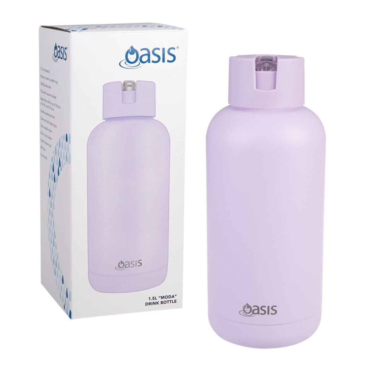 Oasis Stainless Steel Insulated Ceramic Moda Bottle 1.5L - Orchid