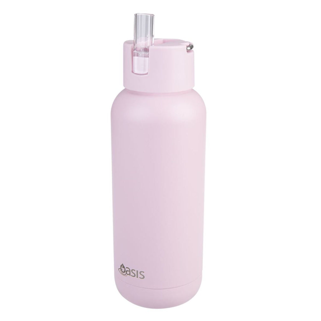 Oasis Stainless Steel Insulated Ceramic Moda Bottle 1L - Pink Lemonade