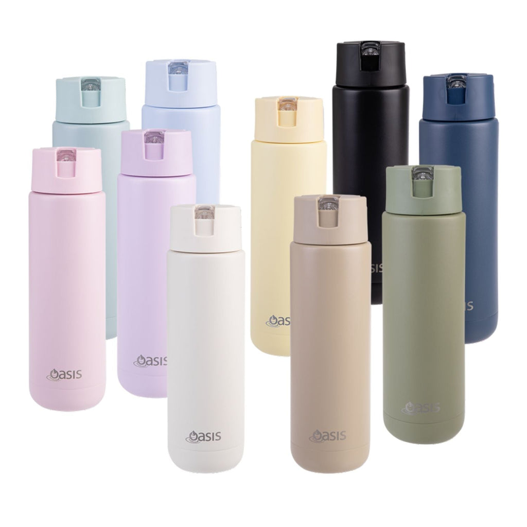 Oasis Stainless Steel Insulated Ceramic Moda Bottle 700ML - Latte