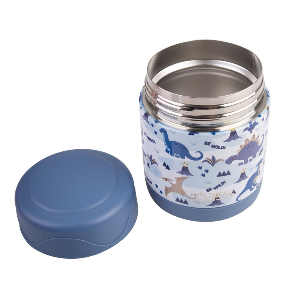 Oasis Stainless Steel Insulated Kids' Food Flask 300ML - Dinosaur Land