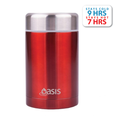 Oasis Stainless Steel Insulated Food Flask 450ML - Red