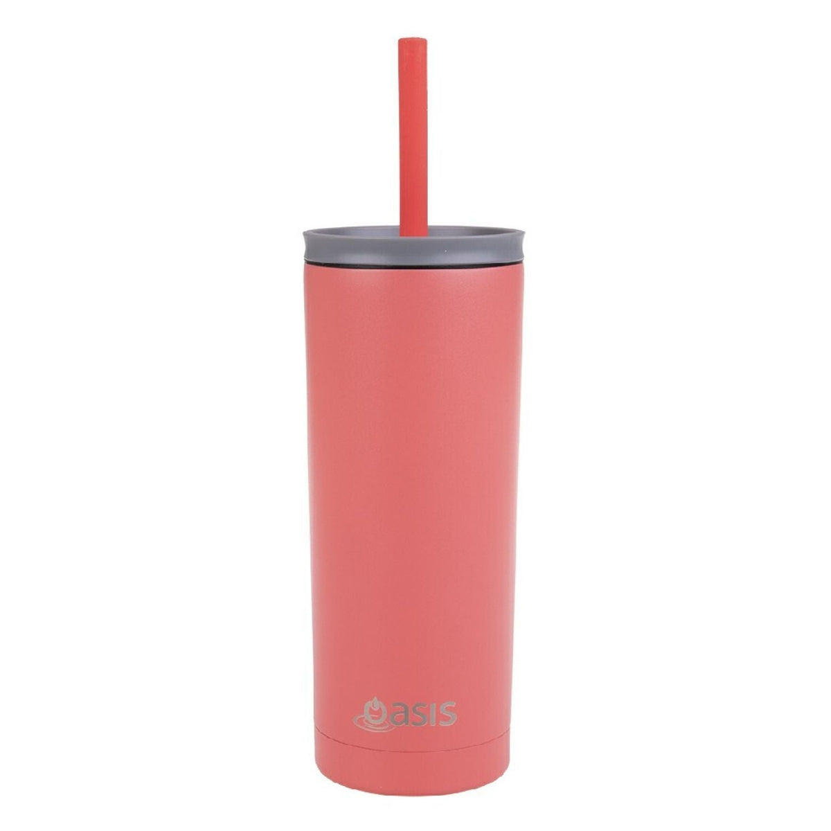 Oasis Super Sipper Insulated Tumbler with Silicone Straw 600ML - Coral