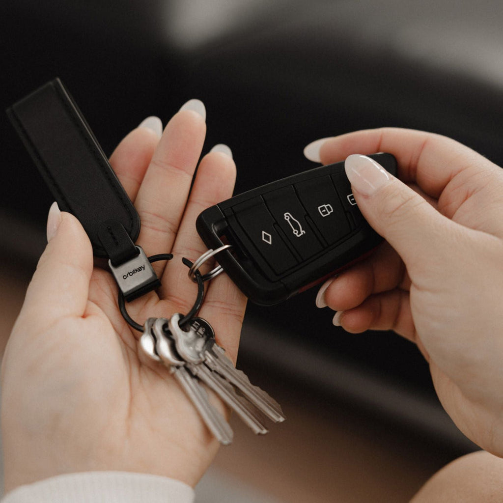 Orbitkey Leather Loop Keychain (Black)