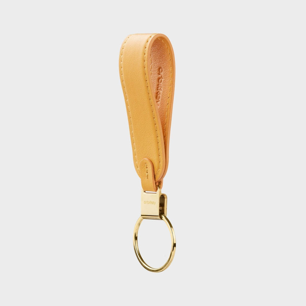 Orbitkey Leather Loop Keychain (Orange)