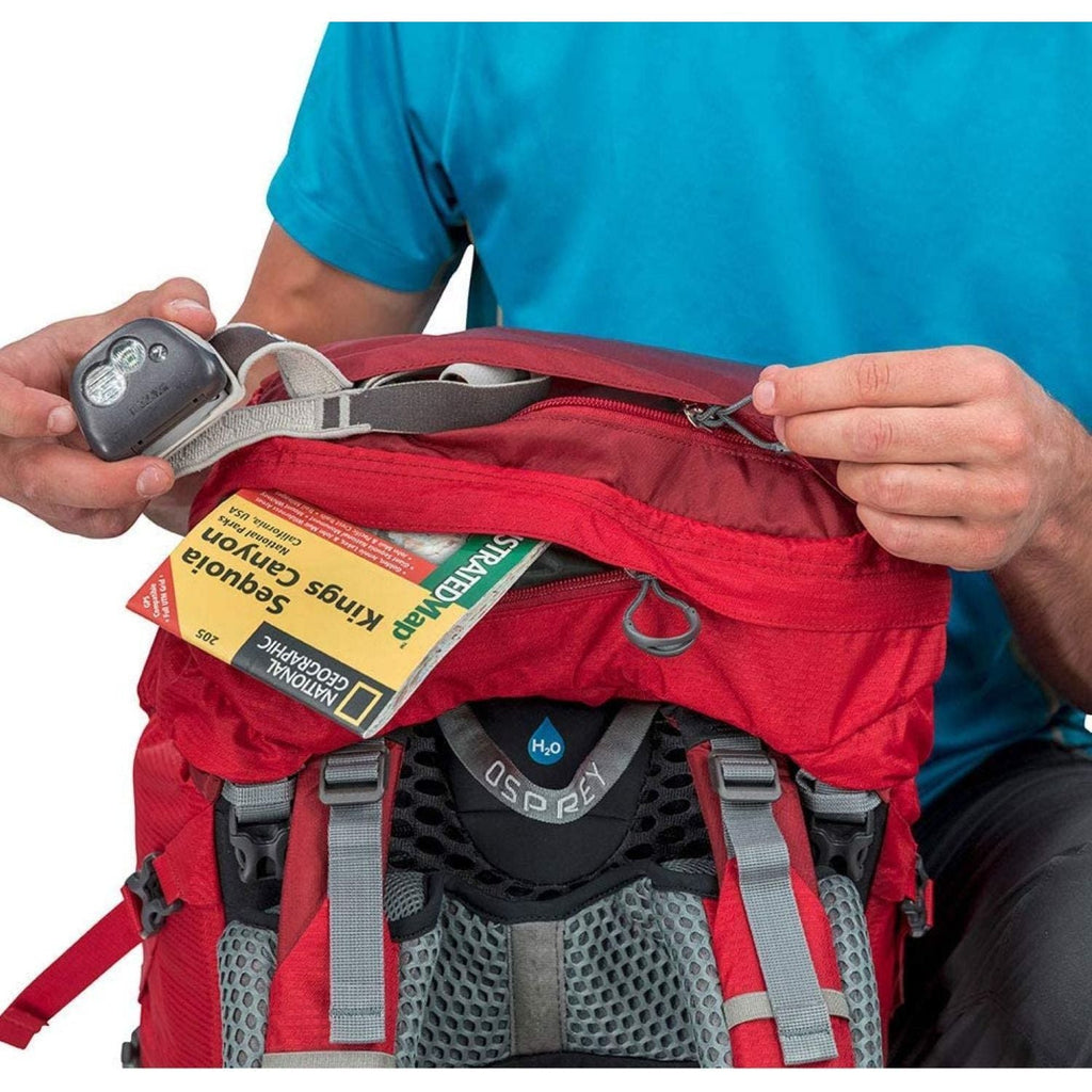 Osprey Atmos AG 65 Backpack - Large - Men's Backpacking (Rigby Red)
