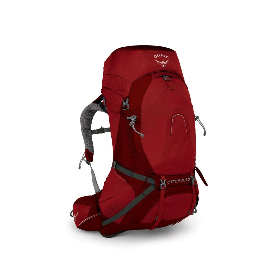 Osprey Atmos AG 50 Backpack - Large - Men's Backpacking (Rigby Red)