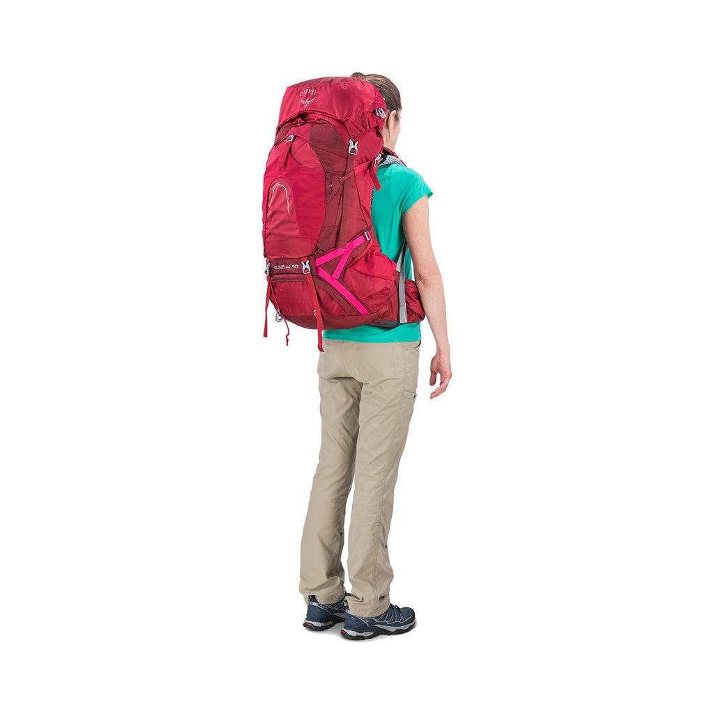 Osprey Aura AG 50 Backpack with Raincover - Small - Women's Backpacking (Vestal Grey)