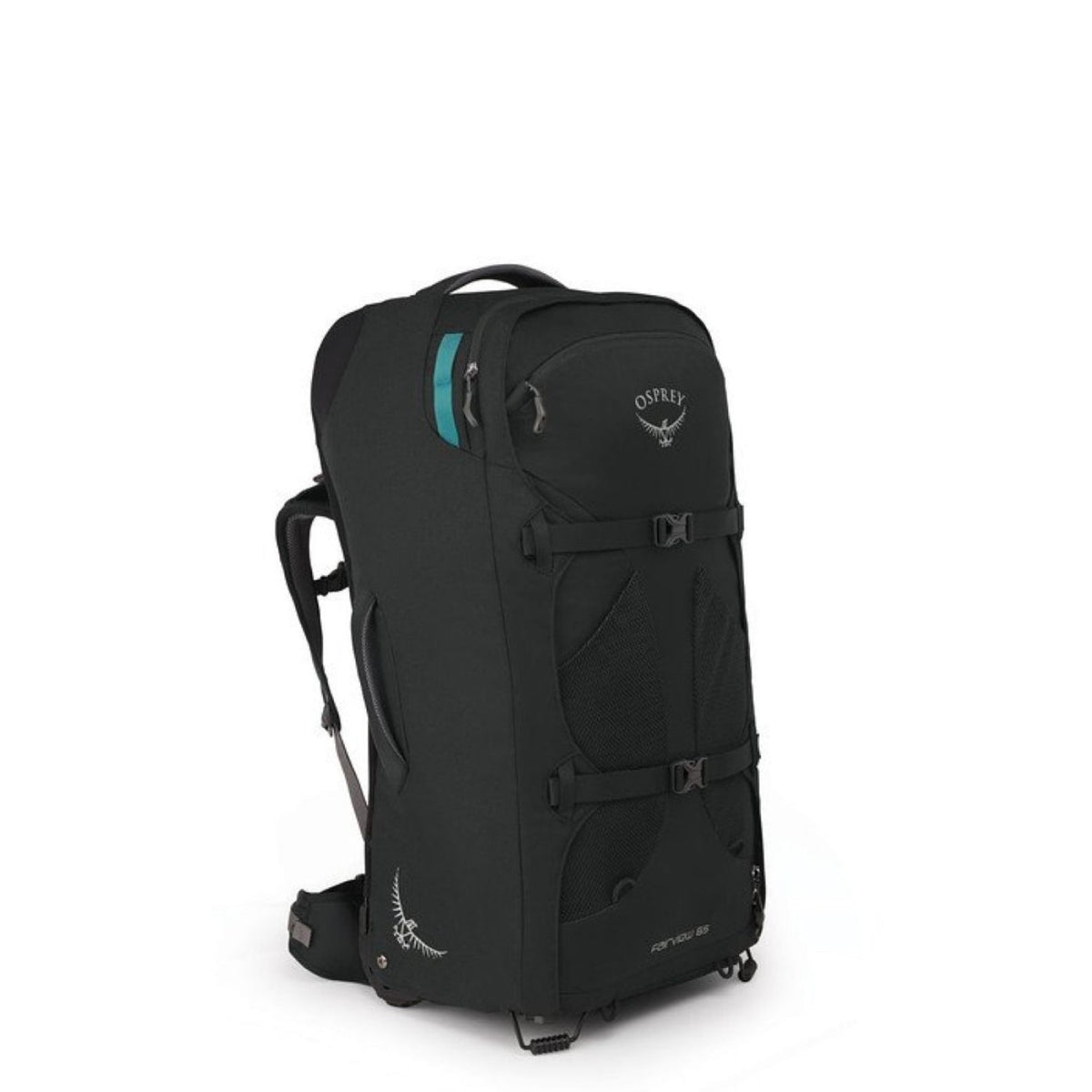 Osprey Fairview Wheeled Travel Pack 65 - Women's Convertible Luggage to Backpack (Black)