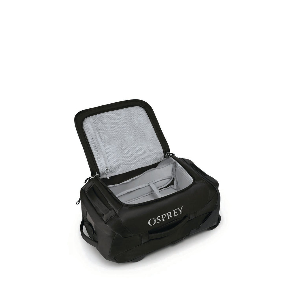 Osprey Transporter Wheeled Carry-On Duffel 40 - Travel Gear Hauler (Black V2)