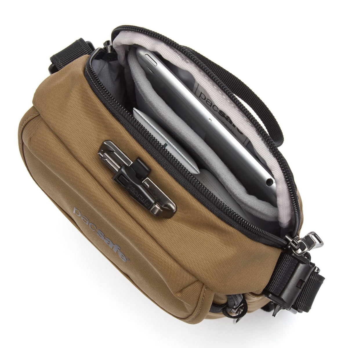 Pacsafe Metrosafe X Anti-Theft Compact Crossbody Bag (Tan)