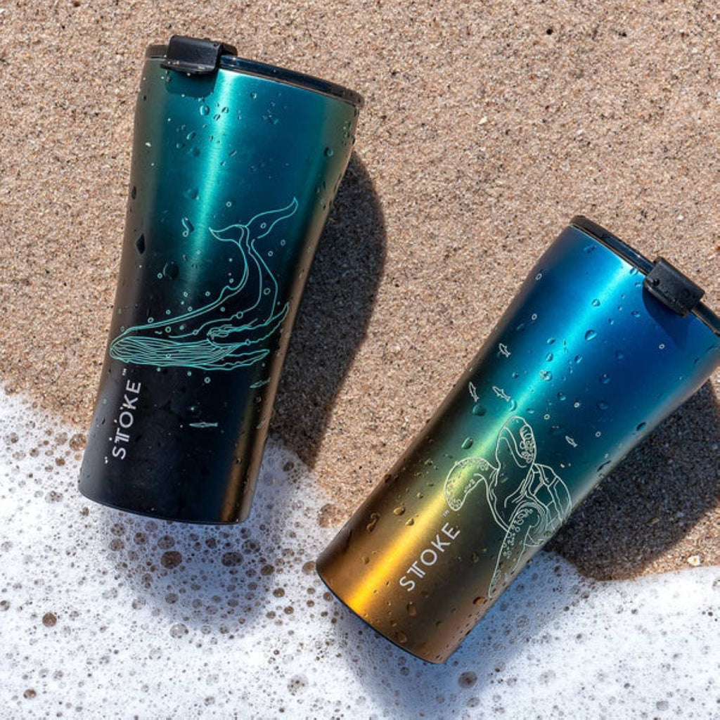 STTOKE Limited Edition Leakproof Ombre Ocean Insulated Cup 16oz - Whale