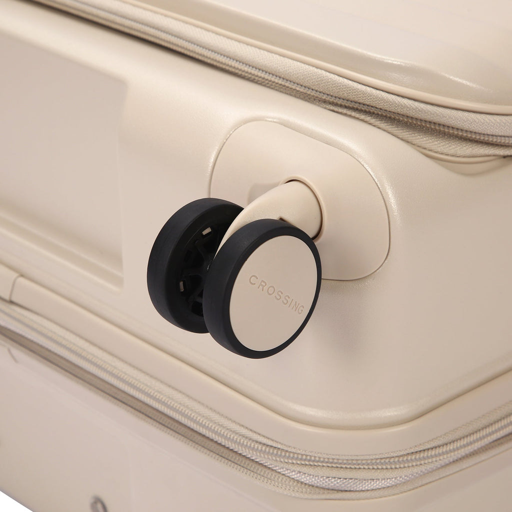 CROSSING INVI 20" Carry On Expandable Luggage With Front & Middle Access V3 - Sandwhite
