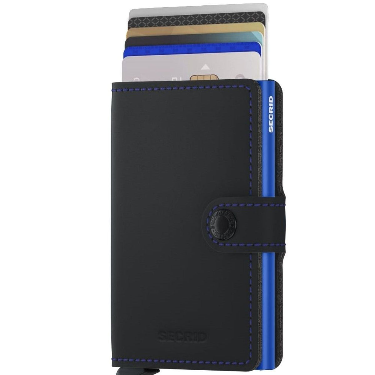 Secrid Miniwallet -  Matte Black & Blue