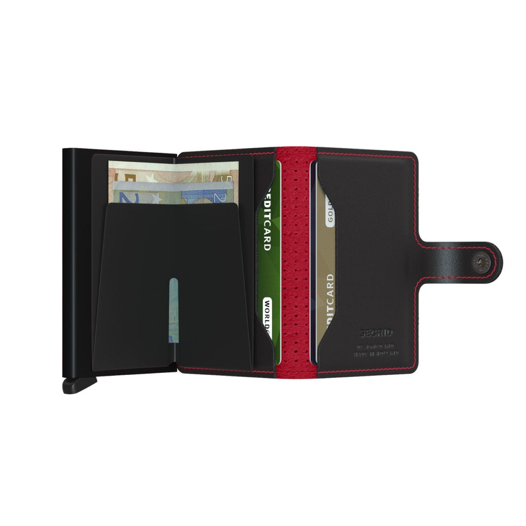 Secrid Miniwallet -  Perforated Black-Red