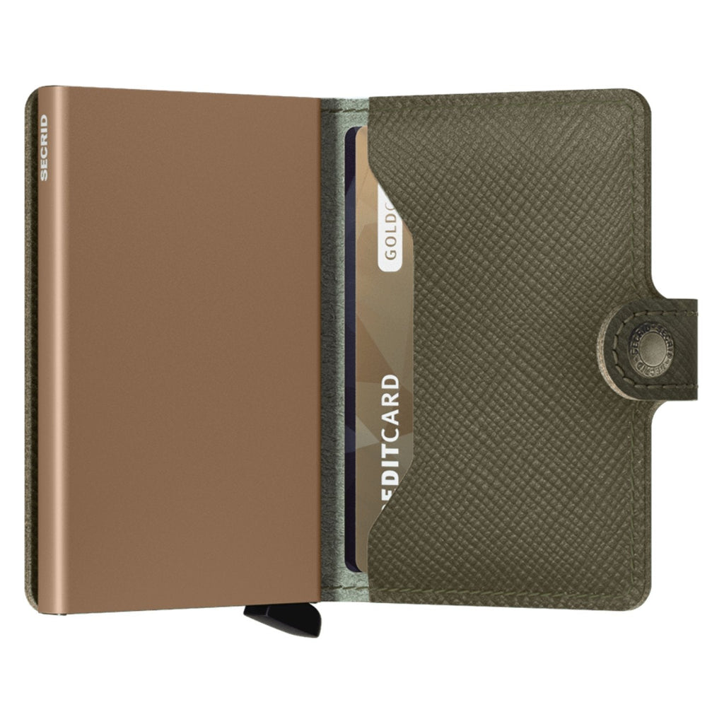 Secrid Miniwallet Saffiano - Olive